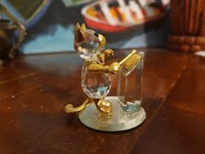 Figurine "Chat Chef d'Orchestre" en Cristal Swarovski