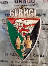 Insigne 61° BMGL Génie LÉGION ÉTRANGÈRE CANJUERS Retirage 1975 Drago FFL BADGE