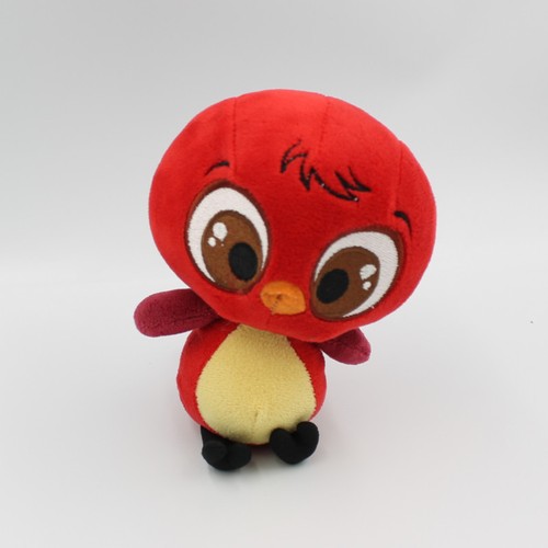 Peluche oiseau rouge jaune - ,