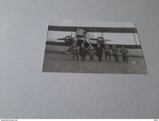 carte photo aviateur fernand perrot arrivée à caen ligue aéronautique avion 1928