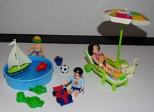 PLAYMOBIL  LE SALON DE JARDIN - PARASOL - BASSIN - ENFANTS - JOUETS