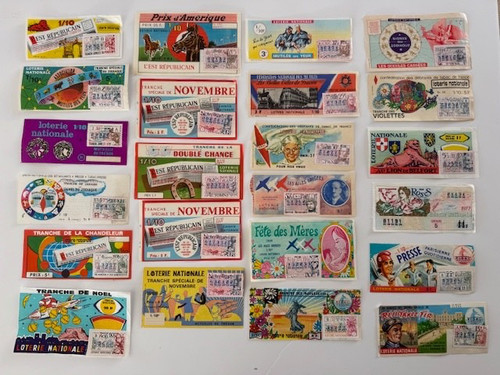Billets loterie anciens - billets,