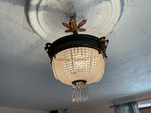 Ancien lustre corbeille - lustre,