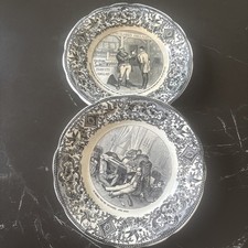 ASSIETTES  (2) ANCIENNES H.B