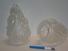 1 UNE GRANDE Tulipe flamme empire pâte de verre pressée H245 x Ø 165 MM griff 9O