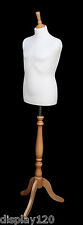 Mannequin De Couture Pour Enfant 10/12 DELUXE Blanc Sur Pied En Hêtre