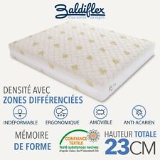 Matelas 140 190 Mémorie de Forme Melodie 23 cm Double Face Zones Différenciée