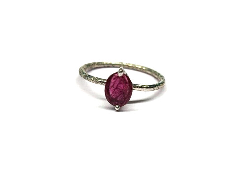 Bague rubis naturel en - rubis,