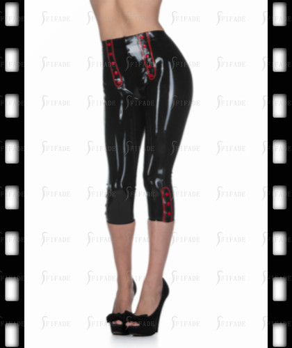 Latex capri pants - capri, womens