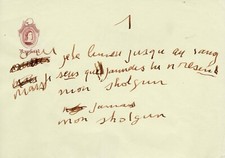 Serge GAINSBOURG - Manuscrit