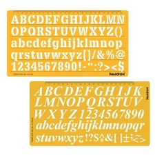 Pochoirs à lettres pour calligraphie travaux manuels lettrage italien en gras...