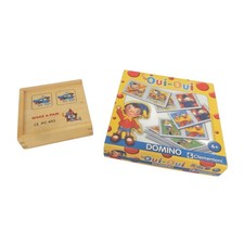 LOT 2 BOITES DE JEUX DE DOMINOS OUI-OUI ET MOYENS DE TRANSPORT