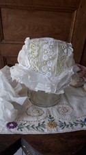Ancienne Coiffe Paysanne 1900 Linon et Dentelle Collection Vieux Costumes B.Etat