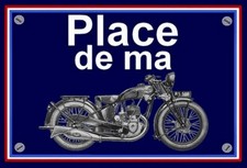plaque " PLACE DE MA MOTOBECANE R5 500 CC  " 