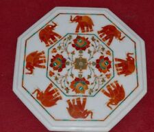 12 " Marbre Blanc Nappe Demi