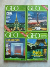 LOT 4 MAGAZINES GEO THEMATIQUE PARIS (CAPITALE FRANCE SEINE TOUR EIFFEL)