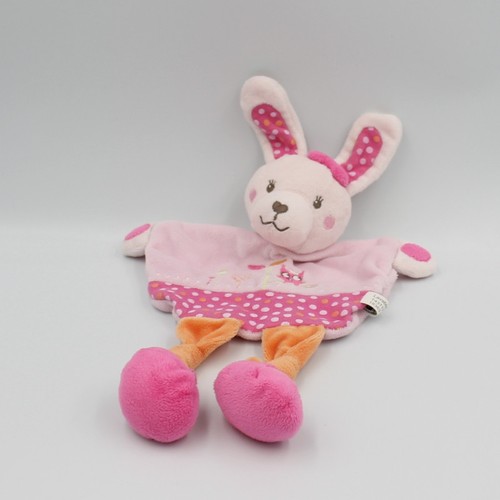 Doudou plat lapin - , orange