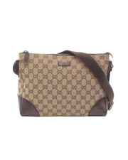 Preloved gucci GG Supreme Messenger Model 201447 Women Beige Shoulder Bags One