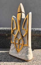 Bouteille de vodka carafe en céramique symbole trident ukrainien céramique bl...