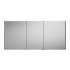 armoire de toilette burgbad Fiumo, avec éclairage LED horizontal, butée de porte