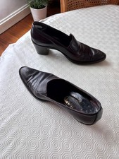 chaussures femme cuir italien marron, taille 38,5, talons 5 cm