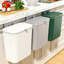 Poubelle Murale Auto-adhésive:Grande Capacité,Couvercle Coulissant, 9Litres