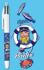 BIC STYLO 4 COULEURS COLLECTOR - COLLECTION  " BRETAGNE " - PECHEUR BRETON