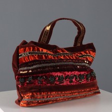 Sac Braccialini Velours Cuir