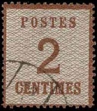 FRANCE 1870  TIMBRE ALSACE