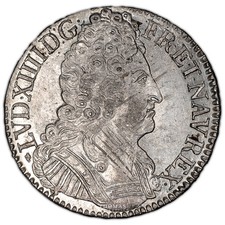 France Louis XIV - Écu aux 3