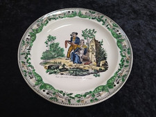 Assiette parlante polychrome