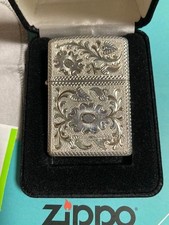 Zippo Silver King #25 Sterling Silver Edged Design sur Zippo #15 Neuf