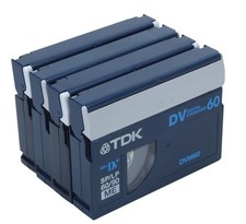TDK Lot 4 Cassette 60 Min pour caméscope Mini DV Réenregistrable (Réf#H-457)
