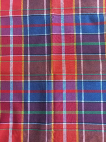 Coupon tissu carreaux - , madras