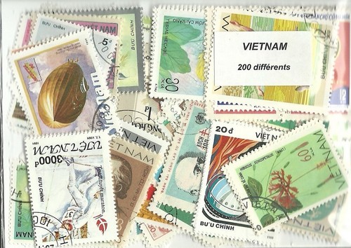 Lot 200 timbres vietnam - lot,