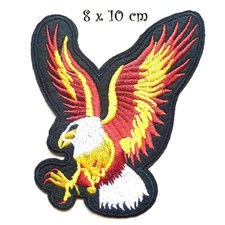 Écusson patch brodé thermocollant, AIGLE ROYAL ** 8 x 10 cm ** applique brodée