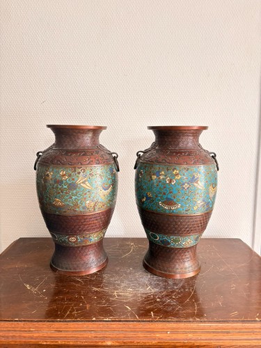 Ancien paire vase balustre - ancien,