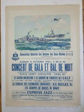 Concert de gala et bal de nuit	A. Brenet	1952 Affiche Originale