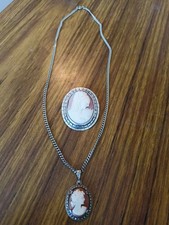 Bijoux  Ancien Camée Argent Massif