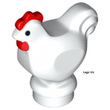 Lego 95342pb01 Chicken White