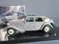 A589 Atlas 44 Citroën Traction 11 BL Découvrable AEAT 1950 Gris 1:43 + Socle