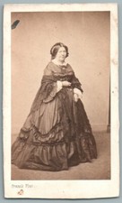 CDV 1860. Femme robe Crinoline