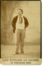 Louis Wittnauer, acteur Vintage print, Carte cabinet  Tirage albuminé  11x16