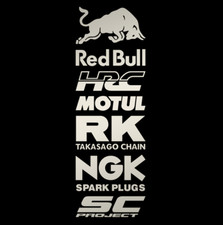 Autocollants sponsors moto