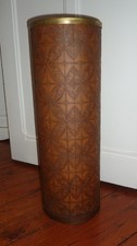 Ancien Porte-parapluie en carton LINCRUSTA LOREID Ht 60cm vers 1900