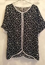 Blouse viscose noire et blanche T42 (2201046)