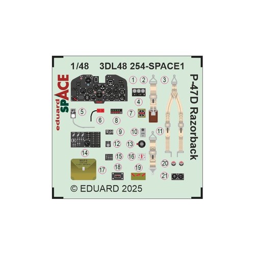 Eduard 3dl48254 space - eduard, p-47d