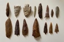 Pointe Flèche  Lame Silex néolithique préhistoire , LOT de 15 ... Voir photos .