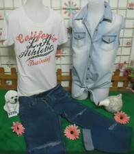 lot 12 vêtements enfant 14 ans fille,jean,t-shirt,legging,jupe,robe,débardeur ..