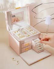 Boîte À Bijoux Rose Avec